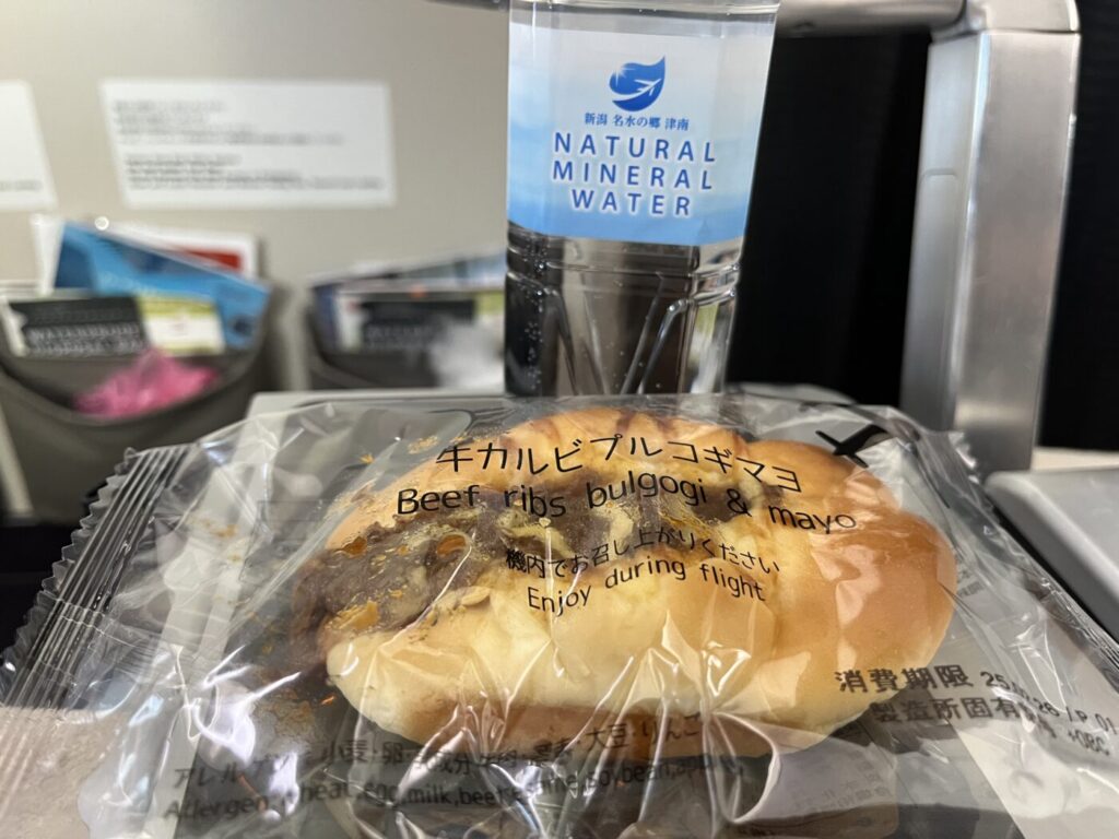 羽田～バンコクJAL便の機内食