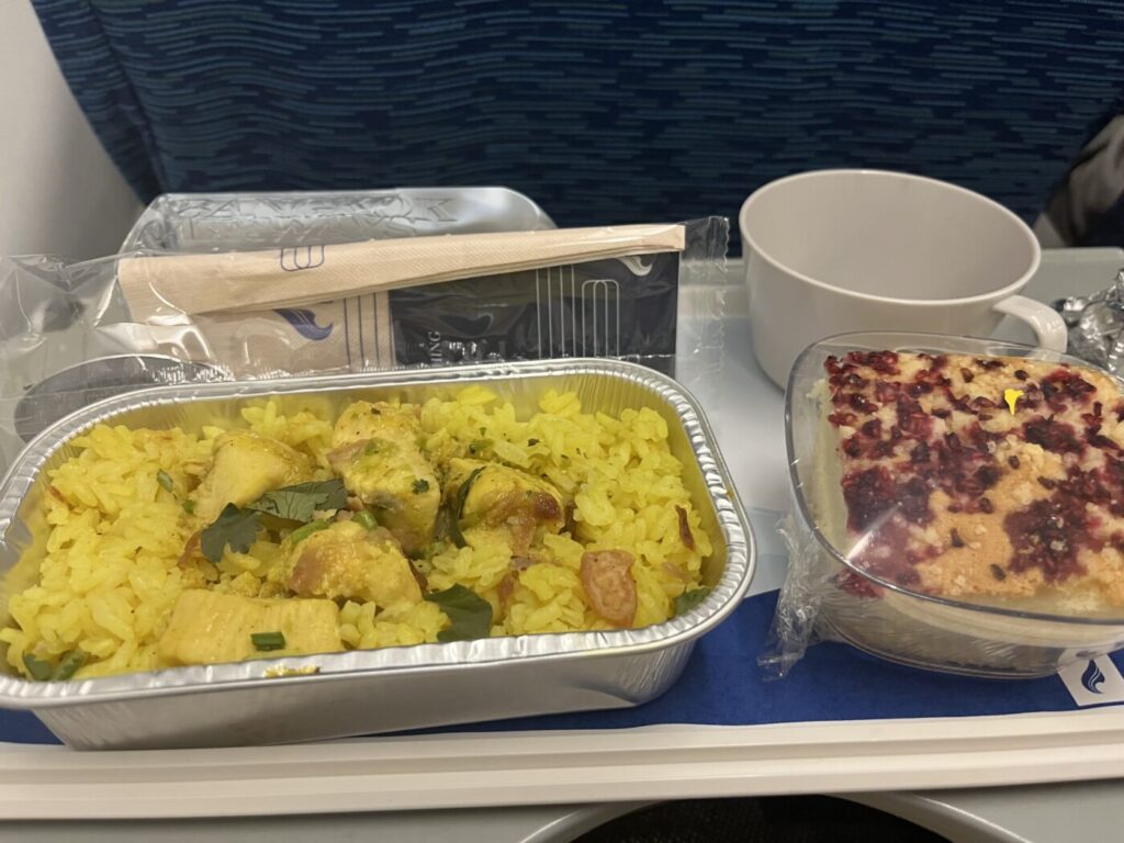 バンコクエアウェイズの機内食